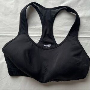 AVIA Women's Black Sports Bra Black Medium-Support Racerback Size L (12–14)